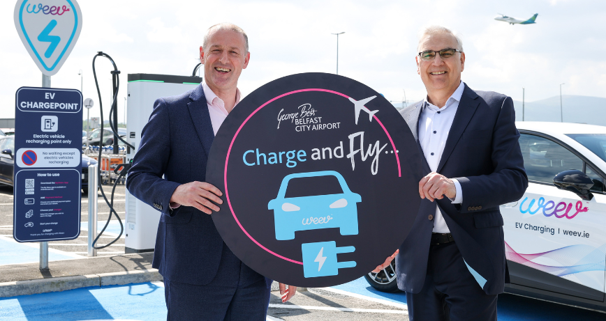 Weev EV charging points introduced at Belfast City Airport
